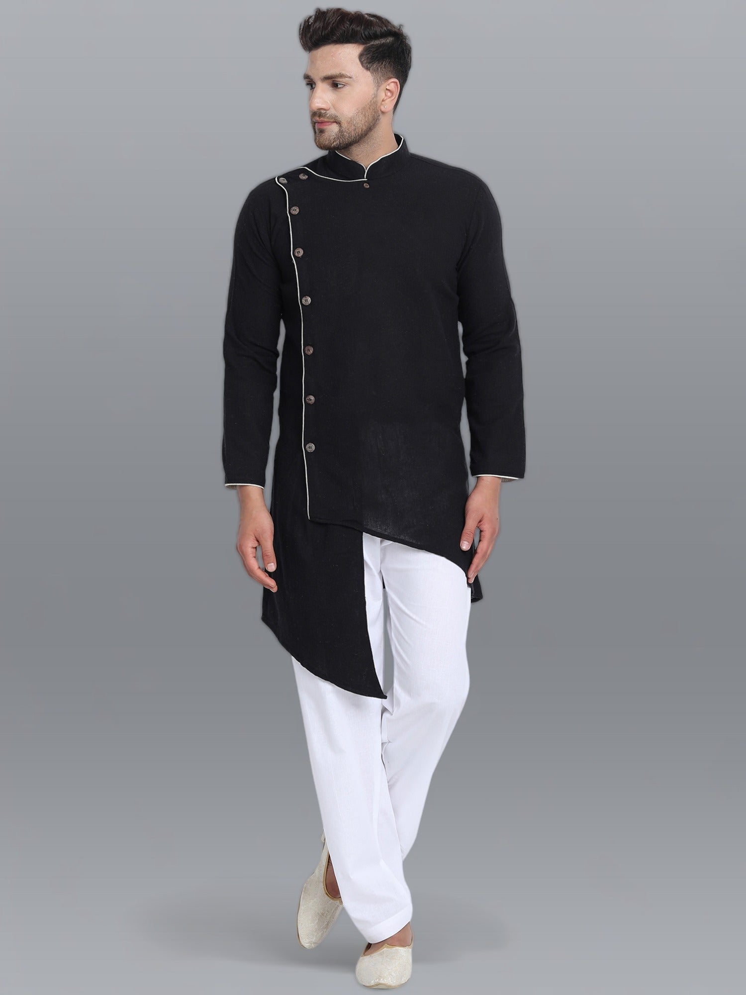 Side button hotsell kurta pajama